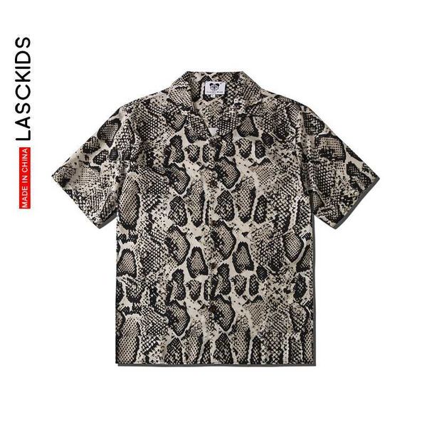 lasckids snakeskin printed men shirts casual summer beach hawaiian short sleeve male shirt kl101, White;black
lasckids snakeskin printed men shirts casual summer beach hawaiian short sleeve male shirt kl101, White;black