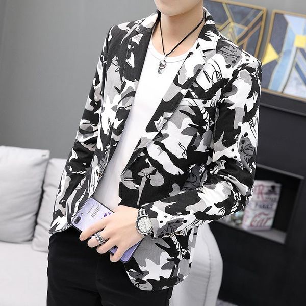 2019 new fashion camouflage suit jackets wedding suits for men clothes one button casual men blazer slim fit sports jacket, White;black
2019 new fashion camouflage suit jackets wedding suits for men clothes one button casual men blazer slim fit sports jacket, White;black