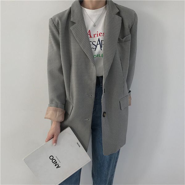 alien kitty bf style plaid office ladies casual fashion vintage 2019 new all match feminine slimming woolen women loose blazers, White;black
alien kitty bf style plaid office ladies casual fashion vintage 2019 new all match feminine slimming woolen women loose blazers, White;black