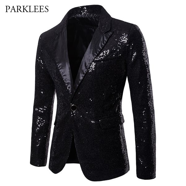 mens solid color blazer 2018 shiny black sequins mens suit jacket blazers brand party stage singer host night club costume homme, White;black
mens solid color blazer 2018 shiny black sequins mens suit jacket blazers brand party stage singer host night club costume homme, White;black
