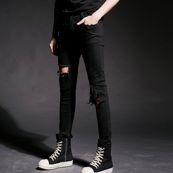 new 2019 ripped skinny jeans stretch destroyed frayed slim fit denim pencil pants, Blue
new 2019 ripped skinny jeans stretch destroyed frayed slim fit denim pencil pants, Blue