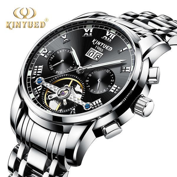 kinyued automatic mens mechanical watches business stainless steel luminous brand watch men full calendar relogio masculino, Slivery;brown
kinyued automatic mens mechanical watches business stainless steel luminous brand watch men full calendar relogio masculino, Slivery;brown
