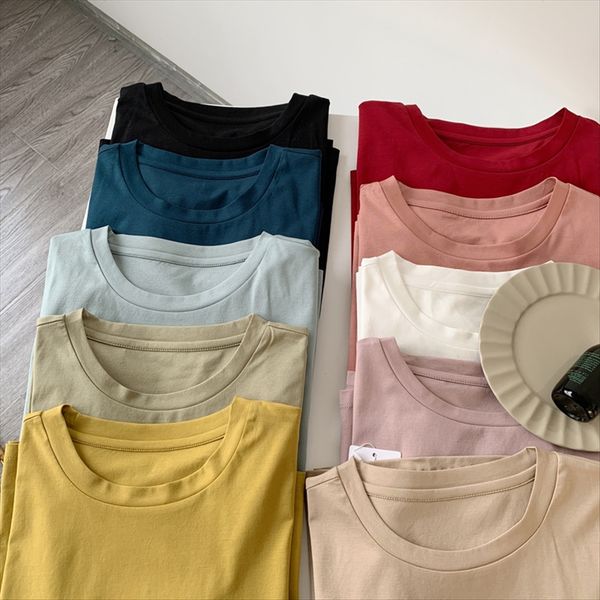 80 double-sided mercerized short sleeve white t-shirt female summer loose round collar pure cotton all-match solid color t-shirt mercerized
80 double-sided mercerized short sleeve white t-shirt female summer loose round collar pure cotton all-match solid color t-shirt mercerized