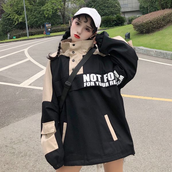 harajuku oversized jacket women 2019 spring autumn new letter print loose outwear coat hip hop streetwear bf style jackets, Black;brown
harajuku oversized jacket women 2019 spring autumn new letter print loose outwear coat hip hop streetwear bf style jackets, Black;brown