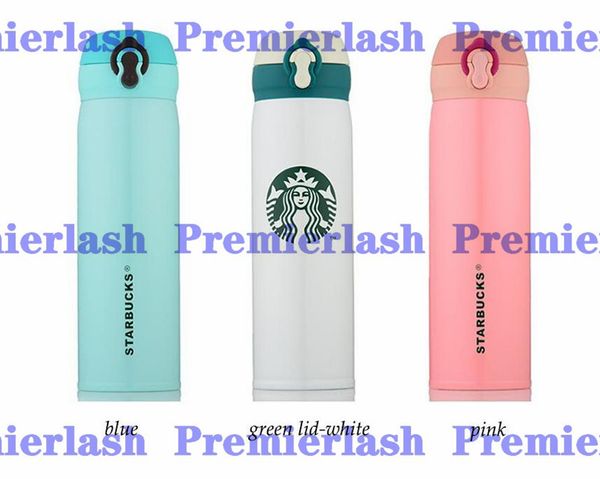 

6 different colors starbucks thermos cup 450ml vacuum flasks thermos stainless steel insulated thermos cup coffee mug travel drink bottle