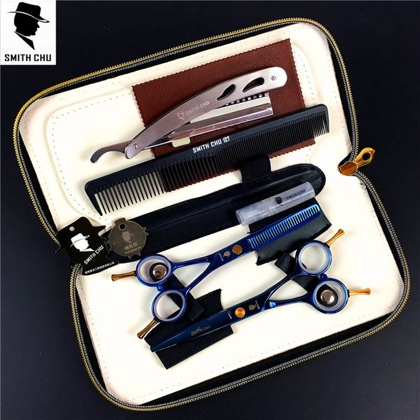smith chu professional hair scissors set 5.5/6.0 inch rainbow straight & thinning scissors barber shears +razor+comb +kits
smith chu professional hair scissors set 5.5/6.0 inch rainbow straight & thinning scissors barber shears +razor+comb +kits
