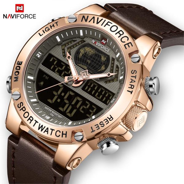 naviforce new men watch leather waterproof sport men watches quartz analog digital watch male relogio masculino, Slivery;brown
naviforce new men watch leather waterproof sport men watches quartz analog digital watch male relogio masculino, Slivery;brown