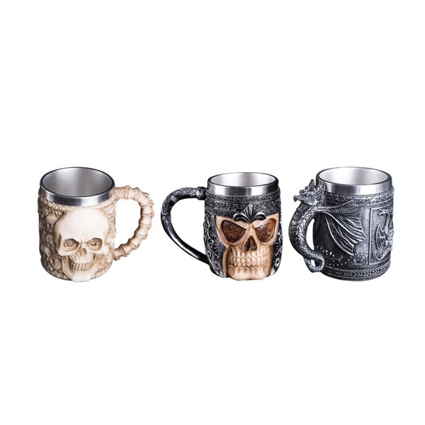 halloween stainless steel beer mug retro dragon resin skull knight tankard coffee cup creative viking mug pub bar decoration
halloween stainless steel beer mug retro dragon resin skull knight tankard coffee cup creative viking mug pub bar decoration