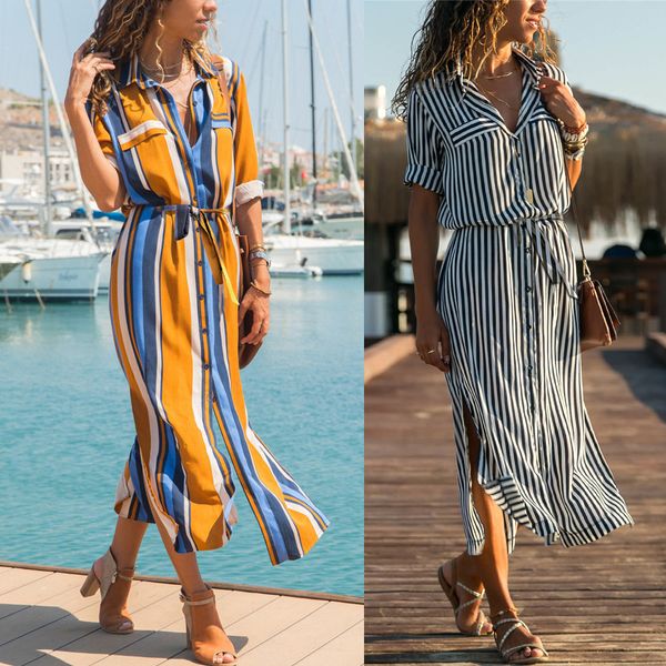 brand designer fashionchiffon shirt dress lapel turn down collar striped print long sleeve office ladies casual long beach party dress, Black;gray
brand designer fashionchiffon shirt dress lapel turn down collar striped print long sleeve office ladies casual long beach party dress, Black;gray