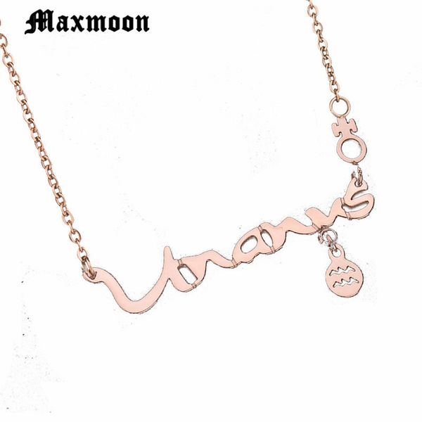 maxmoon jewelry stainless steel necklace aquarius constellation pendant horoscope choker necklaces, Silver
maxmoon jewelry stainless steel necklace aquarius constellation pendant horoscope choker necklaces, Silver