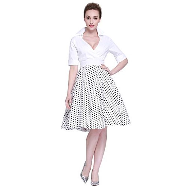 heroecol vintage 1950s 50s dress style retro rockabiily cocktail cross v neck, Black;gray
heroecol vintage 1950s 50s dress style retro rockabiily cocktail cross v neck, Black;gray