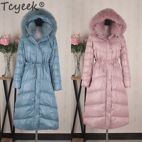 tcyeek winter duck down jacket women x-long down coat female thick slim jackets clothes ladies large fur hooded warm coats 8076, Black
tcyeek winter duck down jacket women x-long down coat female thick slim jackets clothes ladies large fur hooded warm coats 8076, Black