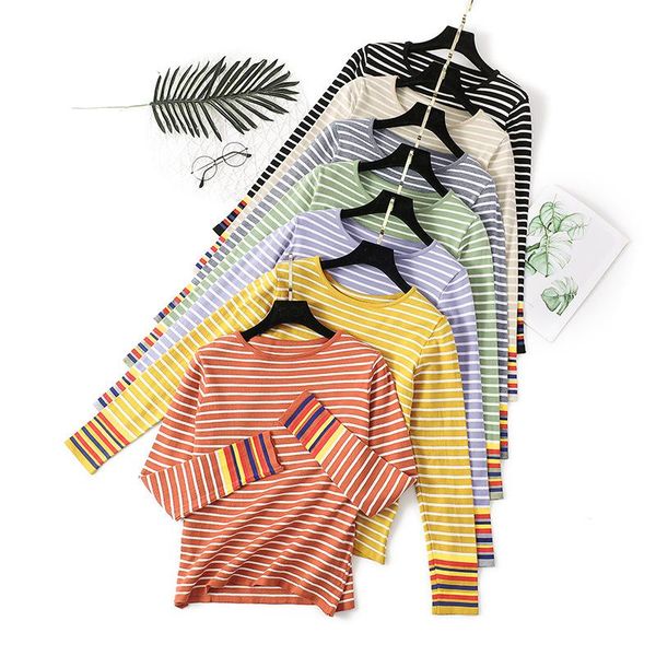 autumn sweater female 2019 foreign trade new striped color knit bottoming shirt short fashion shirt, White;black
autumn sweater female 2019 foreign trade new striped color knit bottoming shirt short fashion shirt, White;black
