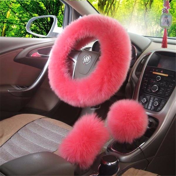 2018 universal car furry pink steering wheel cover woolen gear knob shifter brake 3pcs interior accessories new fashion
2018 universal car furry pink steering wheel cover woolen gear knob shifter brake 3pcs interior accessories new fashion