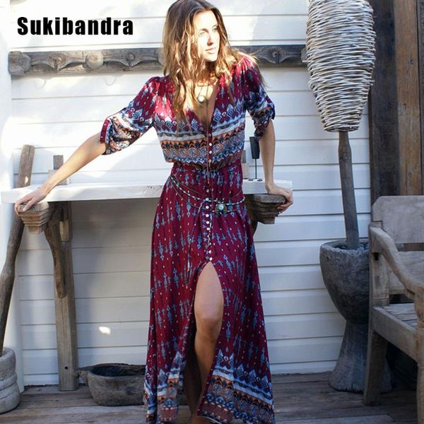 sukibandra floral print summer women dresses boho chic bohemian vintage hippie red split plus size dress maxi long beach dress, Black;gray
sukibandra floral print summer women dresses boho chic bohemian vintage hippie red split plus size dress maxi long beach dress, Black;gray