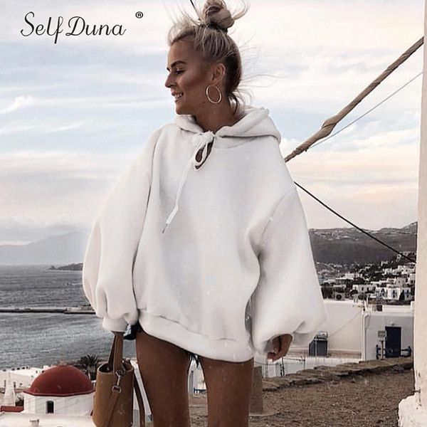 self duna 2019 autumn winter women oversized hoodie hooded casual loose warm white female hoodie sweatshirt, Black
self duna 2019 autumn winter women oversized hoodie hooded casual loose warm white female hoodie sweatshirt, Black