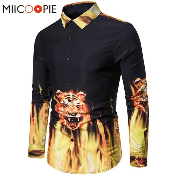 2019 brand 3d fire tiger men shirt fashion slim fit streetwear chemise homme manche longue luxury animal print mens dress shirts, White;black
2019 brand 3d fire tiger men shirt fashion slim fit streetwear chemise homme manche longue luxury animal print mens dress shirts, White;black