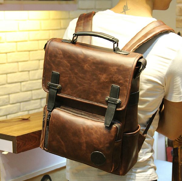 wholesale- etn bag brand men pu leather backpack male vintage leather bag school bag man travel backpack fashion bags
wholesale- etn bag brand men pu leather backpack male vintage leather bag school bag man travel backpack fashion bags