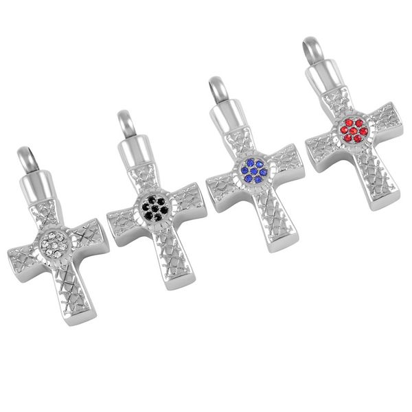 z173 inlay white/black/blue/red crystal cross stainless steel memorial urns for cremation ashes keepsake jewelry pendant, Silver
z173 inlay white/black/blue/red crystal cross stainless steel memorial urns for cremation ashes keepsake jewelry pendant, Silver