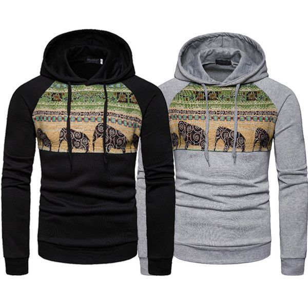 2019 new style fashion men's winter slim hoodies warm pullover long sleeve with hat print patchwork casual outwear, Black
2019 new style fashion men's winter slim hoodies warm pullover long sleeve with hat print patchwork casual outwear, Black