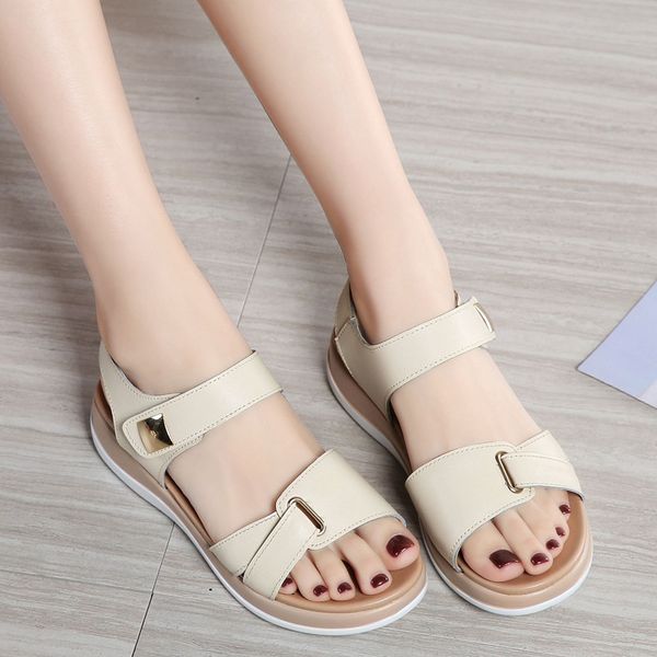 women female ladies mother genuine leather shoes sandals flats soft hook loop korean bling summer beach nm-1003-1, Black
women female ladies mother genuine leather shoes sandals flats soft hook loop korean bling summer beach nm-1003-1, Black