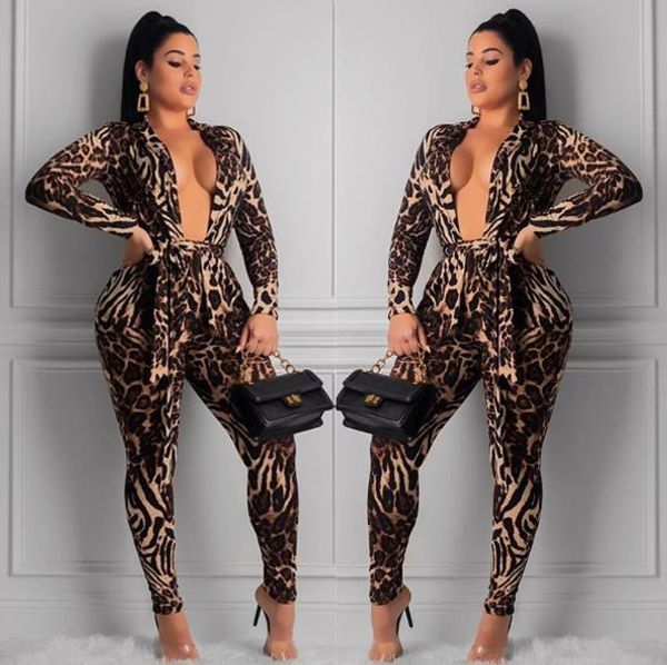 womens two piece sets fashion animal pattern deep v strap two piece pants designer womens sets, White
womens two piece sets fashion animal pattern deep v strap two piece pants designer womens sets, White