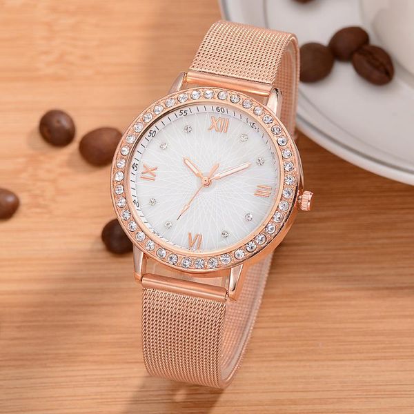 fashion rose gold women watch diamond woman watch rhinestone stainless steel mesh belt ladies women female clock, Slivery;brown
fashion rose gold women watch diamond woman watch rhinestone stainless steel mesh belt ladies women female clock, Slivery;brown
