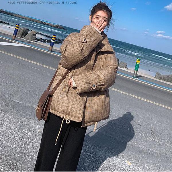 ynzzu harajuku 2019 winter women parkas vintage plaid thickening warm sustans female jacket loose overcoat streetwear a1303, Black
ynzzu harajuku 2019 winter women parkas vintage plaid thickening warm sustans female jacket loose overcoat streetwear a1303, Black