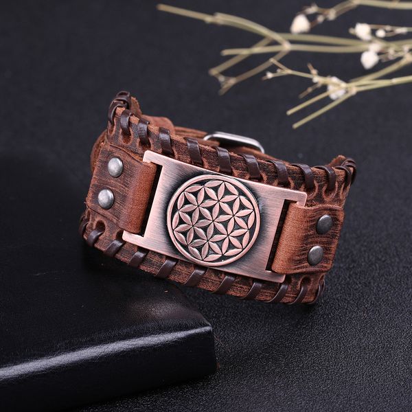 likgreat flower of life mandala sacred geometry silver color metal bracelet amulet leather bracelets adjustable men jewelry, Golden;silver
likgreat flower of life mandala sacred geometry silver color metal bracelet amulet leather bracelets adjustable men jewelry, Golden;silver