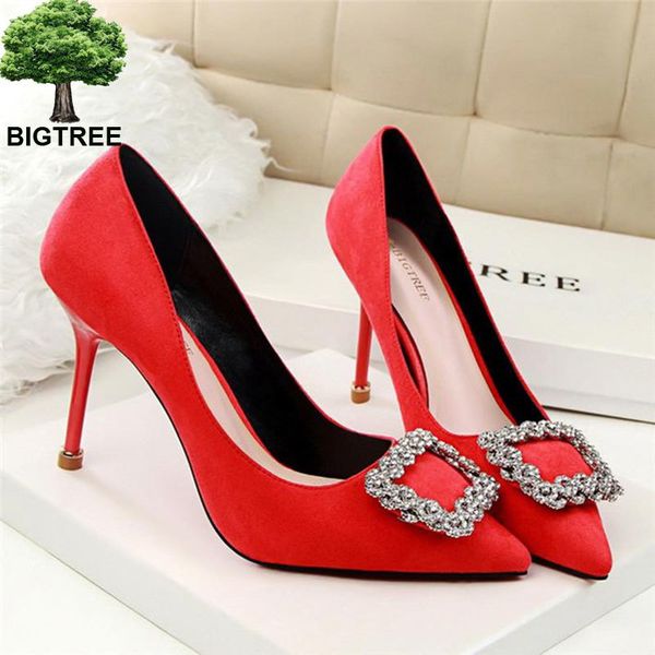 bigtree rhinestone square buckle ladies high heels pointed toe women shoes solid flock shallow office work pumps for woman, Black
bigtree rhinestone square buckle ladies high heels pointed toe women shoes solid flock shallow office work pumps for woman, Black