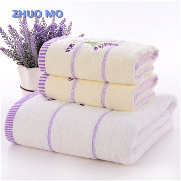 zhuo mo 3pcs/set 100% cotton lavender towel set one piece 70*140cm bath towel two pieces 34*75cm face towels gift set
zhuo mo 3pcs/set 100% cotton lavender towel set one piece 70*140cm bath towel two pieces 34*75cm face towels gift set