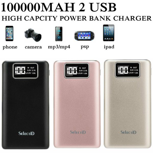 100000mah зарядное устройство 2 usb сотовый телефон питания банки powerbank полимерный литий-ионный аккумулятор внешний аккумулятор для сото
100000mah зарядное устройство 2 usb сотовый телефон питания банки powerbank полимерный литий-ионный аккумулятор внешний аккумулятор для сото