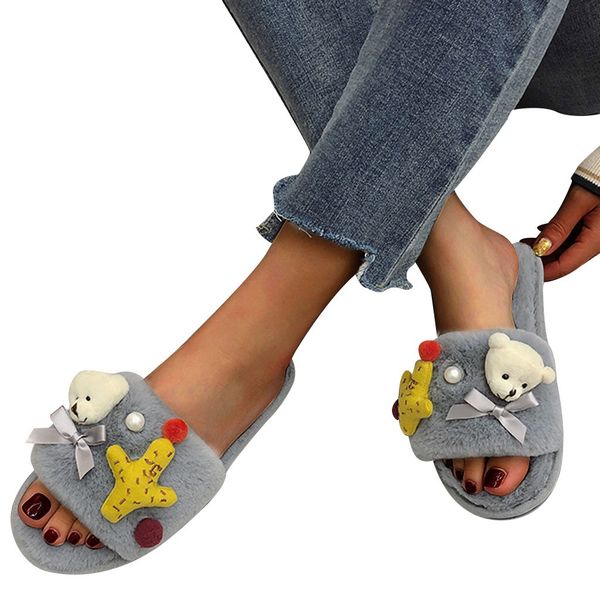 2019 women warm cute solid bear shortplush soft slippers indoors floor bed room shoes for casual women streetwear, Black
2019 women warm cute solid bear shortplush soft slippers indoors floor bed room shoes for casual women streetwear, Black