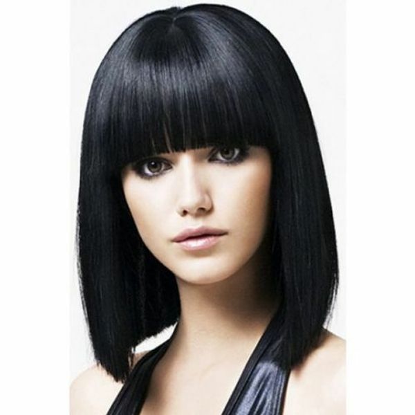 100% human hair black human hair straight full wig for women wig ing