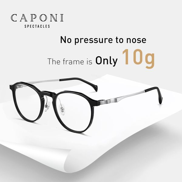 caponi brand titanium glasses frame special oval type design eyeglasses optical transparent business eyewear for men women j3020, Black
caponi brand titanium glasses frame special oval type design eyeglasses optical transparent business eyewear for men women j3020, Black