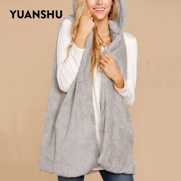 yuanshu autumn solid faux fur women vest loose open stitch hooded waistcoat casual sleeveless warm vest outwear plus size, Black;white
yuanshu autumn solid faux fur women vest loose open stitch hooded waistcoat casual sleeveless warm vest outwear plus size, Black;white