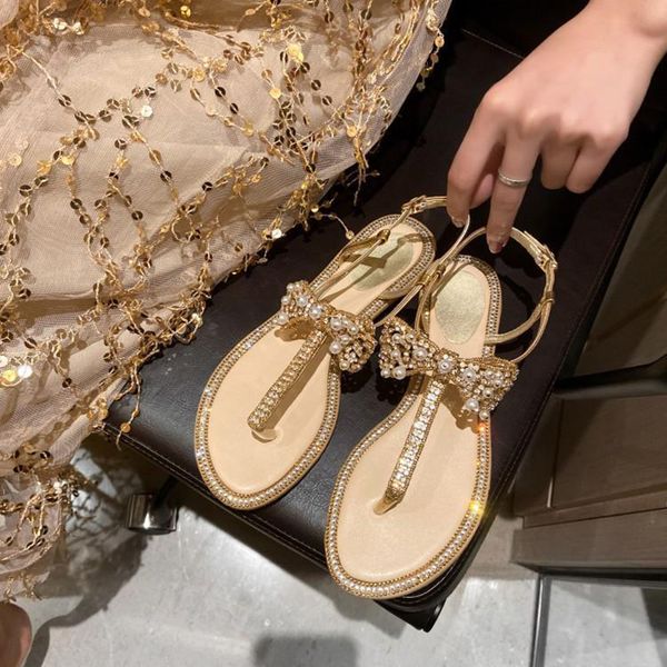 gold buckle strap sandals women flip flop summer shoes crystal pearl leather flats butterfly design fashion sandals, Black
gold buckle strap sandals women flip flop summer shoes crystal pearl leather flats butterfly design fashion sandals, Black