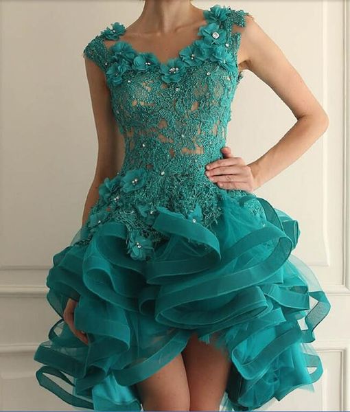 high low 2019 cocktail dresses a-line v-neck tulle lace beaded flowers ruffles homecoming dresses, White;black
high low 2019 cocktail dresses a-line v-neck tulle lace beaded flowers ruffles homecoming dresses, White;black