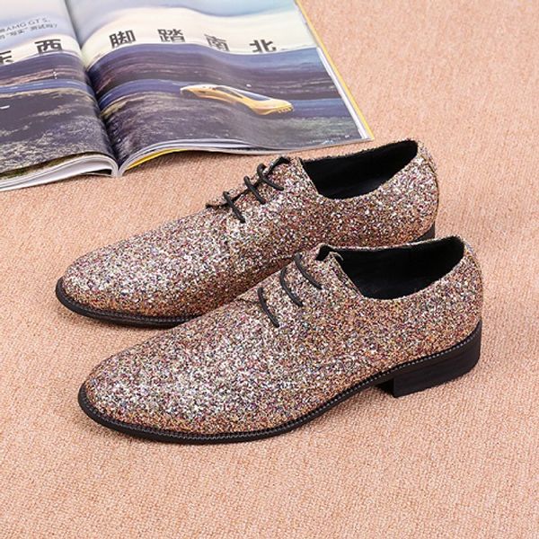men's fashion formal bling bling loafers pointed toe party club men comfortable casual low heels shoes, Black
men's fashion formal bling bling loafers pointed toe party club men comfortable casual low heels shoes, Black