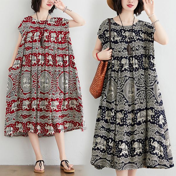 casual dresses uego print floral vintage dress cotton linen short sleeve loose summer plus size 100kg women holiday beach, Black;gray
casual dresses uego print floral vintage dress cotton linen short sleeve loose summer plus size 100kg women holiday beach, Black;gray