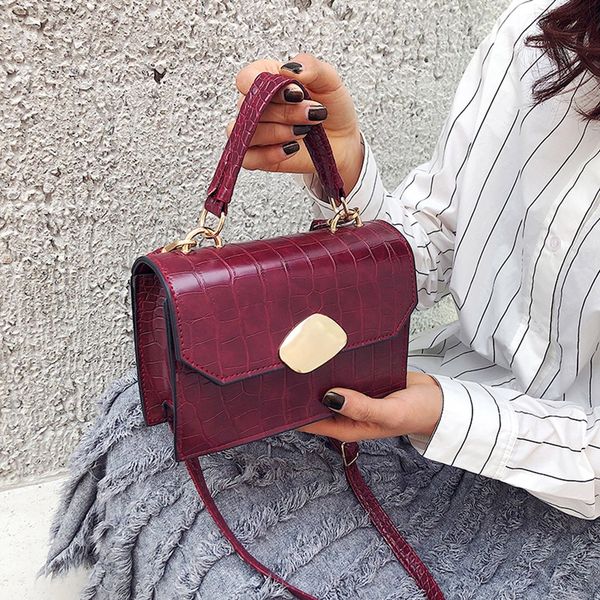 vintage metel lock crocodile pattern women hand bags fashion small square shoulder messenger crossbody bags for women #38
vintage metel lock crocodile pattern women hand bags fashion small square shoulder messenger crossbody bags for women #38