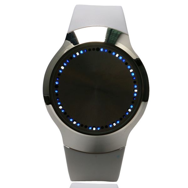 white sports casual touch screen led analog wrist watch quartz silicone band men lady w153702, Slivery;brown
white sports casual touch screen led analog wrist watch quartz silicone band men lady w153702, Slivery;brown
