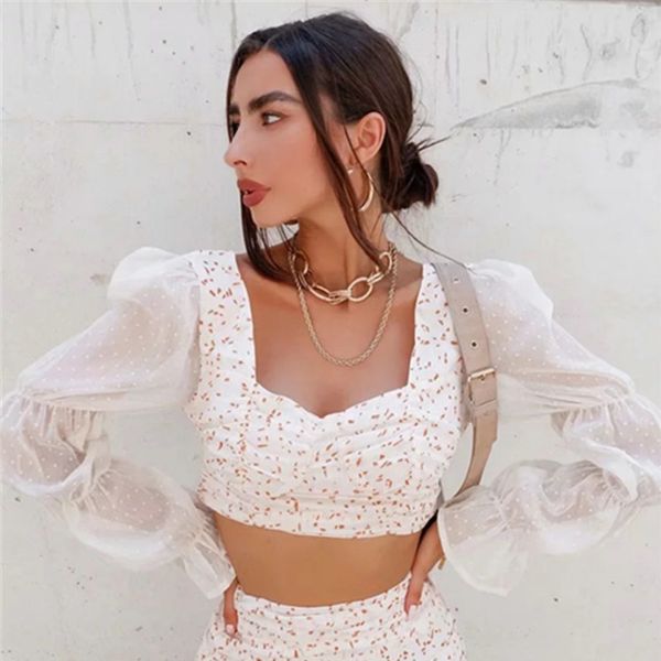 deat 2020 spring long puff sleeve square collar white floral print short dew navel blouse women crop mh671
deat 2020 spring long puff sleeve square collar white floral print short dew navel blouse women crop mh671