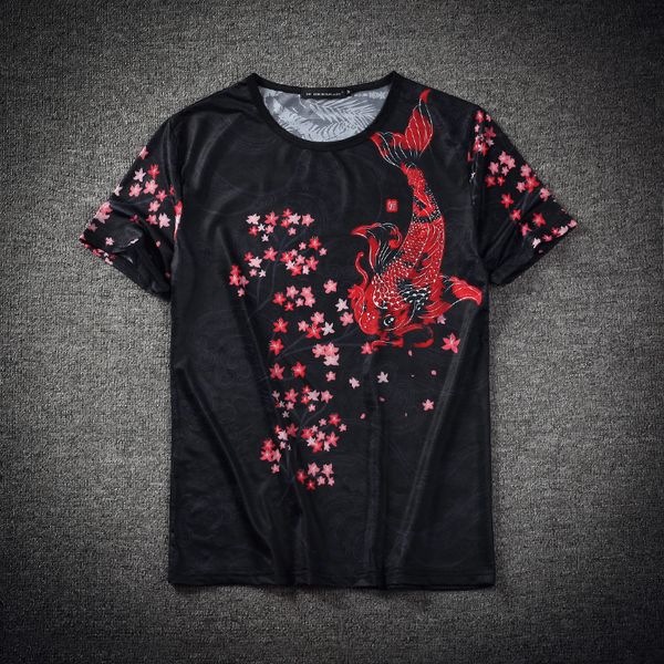 mens designer chinese ethnic tattoo pattern carp 3d printing summer loose short sleeve jacquard t-shirt breathable clothes, White;black
mens designer chinese ethnic tattoo pattern carp 3d printing summer loose short sleeve jacquard t-shirt breathable clothes, White;black