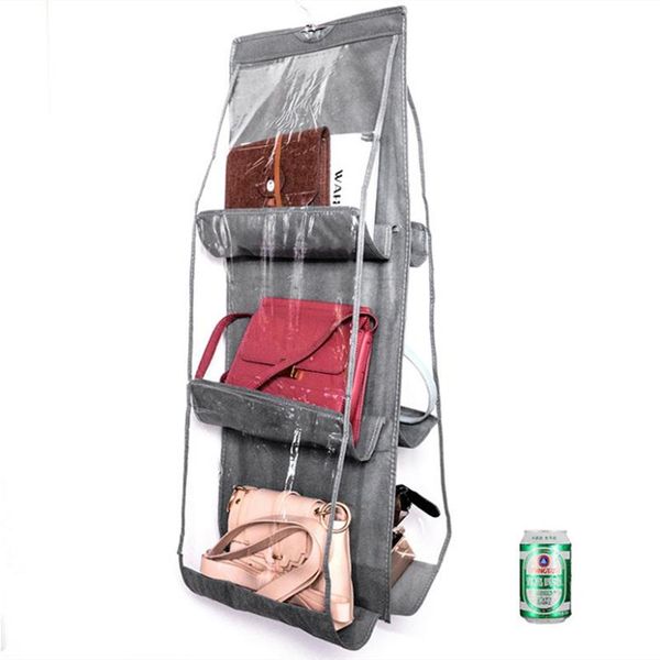 storage boxes & bins 6 pocket hanging bag organizer wardrobe transparent folding shelf purse handbag hanger closet
storage boxes & bins 6 pocket hanging bag organizer wardrobe transparent folding shelf purse handbag hanger closet