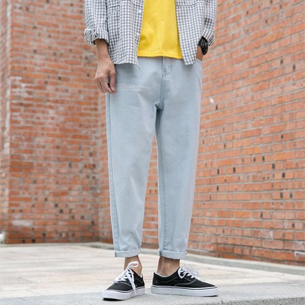 autumn and winter models hong kong style straight english printing jeans men's tide brand loose couple straight wide leg father, Blue
autumn and winter models hong kong style straight english printing jeans men's tide brand loose couple straight wide leg father, Blue