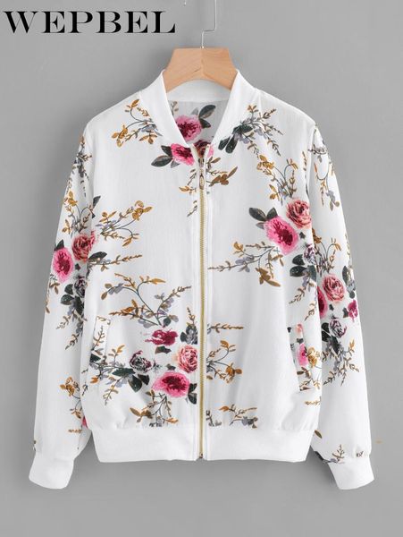 wepbel women autumn fashion floral printed zipper up short bomber jacket coat, Black;brown
wepbel women autumn fashion floral printed zipper up short bomber jacket coat, Black;brown