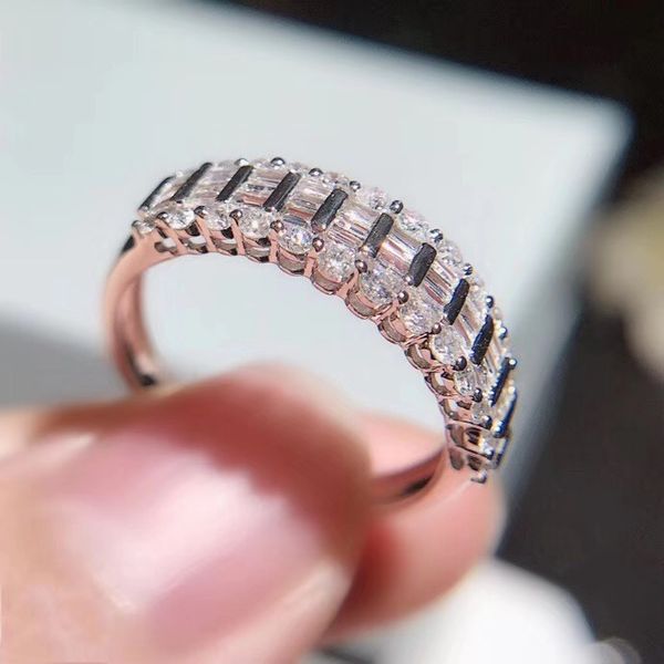 18k white gold round 0.6ct half diamond engagement ring band lab diamond solitaire wedding for women fine jewelry, Golden;silver
18k white gold round 0.6ct half diamond engagement ring band lab diamond solitaire wedding for women fine jewelry, Golden;silver