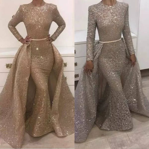 vintage long sleeve evening dresses with overskirt jewel neckline formal dresses sweep train sequin lace evening gowns, Black;red
vintage long sleeve evening dresses with overskirt jewel neckline formal dresses sweep train sequin lace evening gowns, Black;red