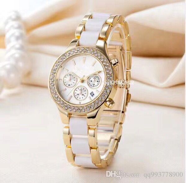 2019 luxury tag new barand fashion designer ladies gold watch white dress full diamond watches women ceramic bracelet stainless steel clock, Bronze;slivery
2019 luxury tag new barand fashion designer ladies gold watch white dress full diamond watches women ceramic bracelet stainless steel clock, Bronze;slivery
